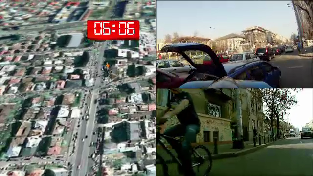Cronometrul unui drum prin Bucuresti cu bicicleta. Ajungi la destinatie mai repede decat cu masina