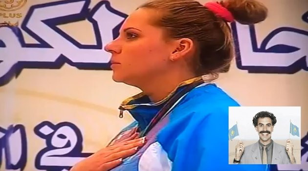 Ce varianta obscena a imnului a fost obligata sa asculte o tanara care castigase medalia de aur