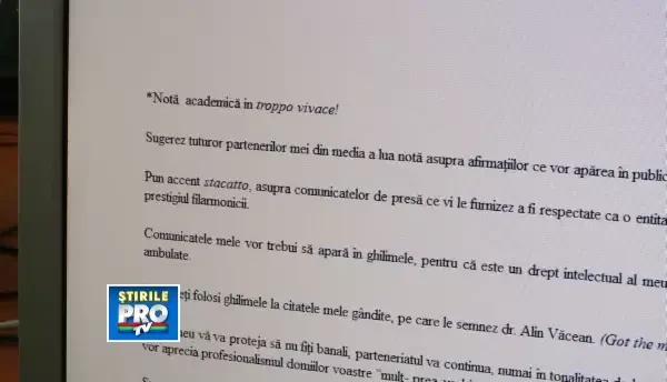Directorul Filarmonicii din Arad pune ziaristii la colt. Vezi aici “invataturile” transmise presei