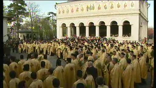 Momente impresionante in Capitala, la procesiunea anuala din ajun de Florii