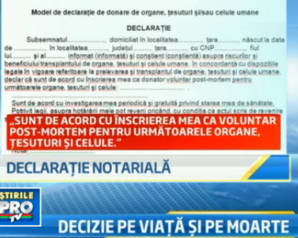 Refuzi sau accepti sa donezi organe. Controverse la nivel inalt pentru semnatura din timpul vietii