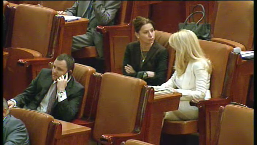 Imaginea zilei: Placinta a plans in fata Elenei Udrea in plen. Victor Ponta: "A fost amenintata"