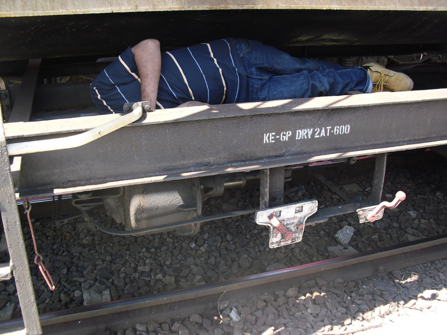 16 migranti vroiau sa iasa din tara ascunsi sub platforma unui tren