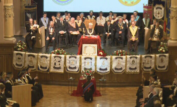 Masoneria a dezvaluit la Bucuresti mai multe ritualuri tinute secrete. VIDEO