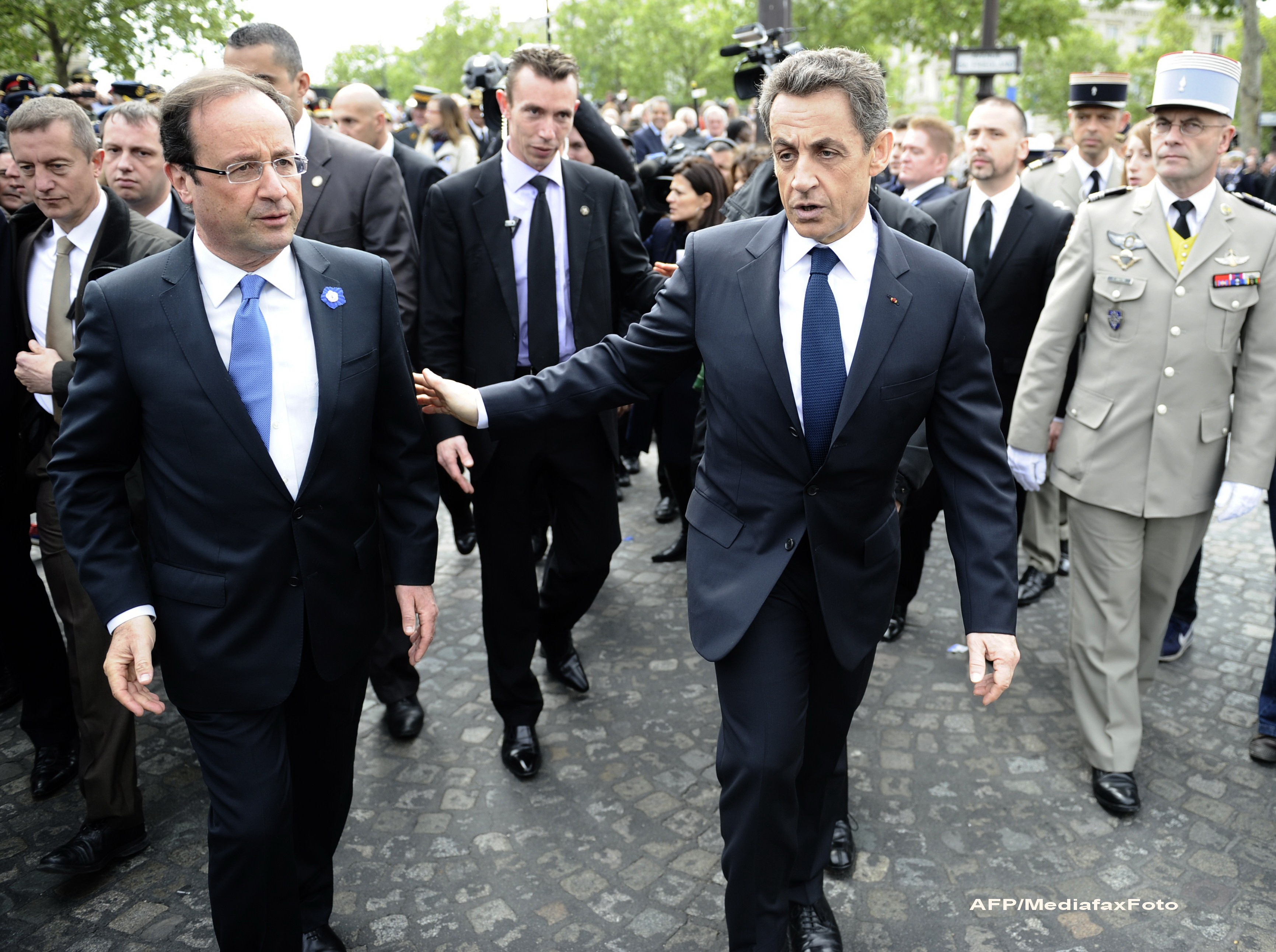 Francois Hollande si Nicolas Sarkozy
