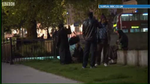 Satui de cersetorii romanii care au invadat centrul Londrei, politistii englezi i-au evacuat