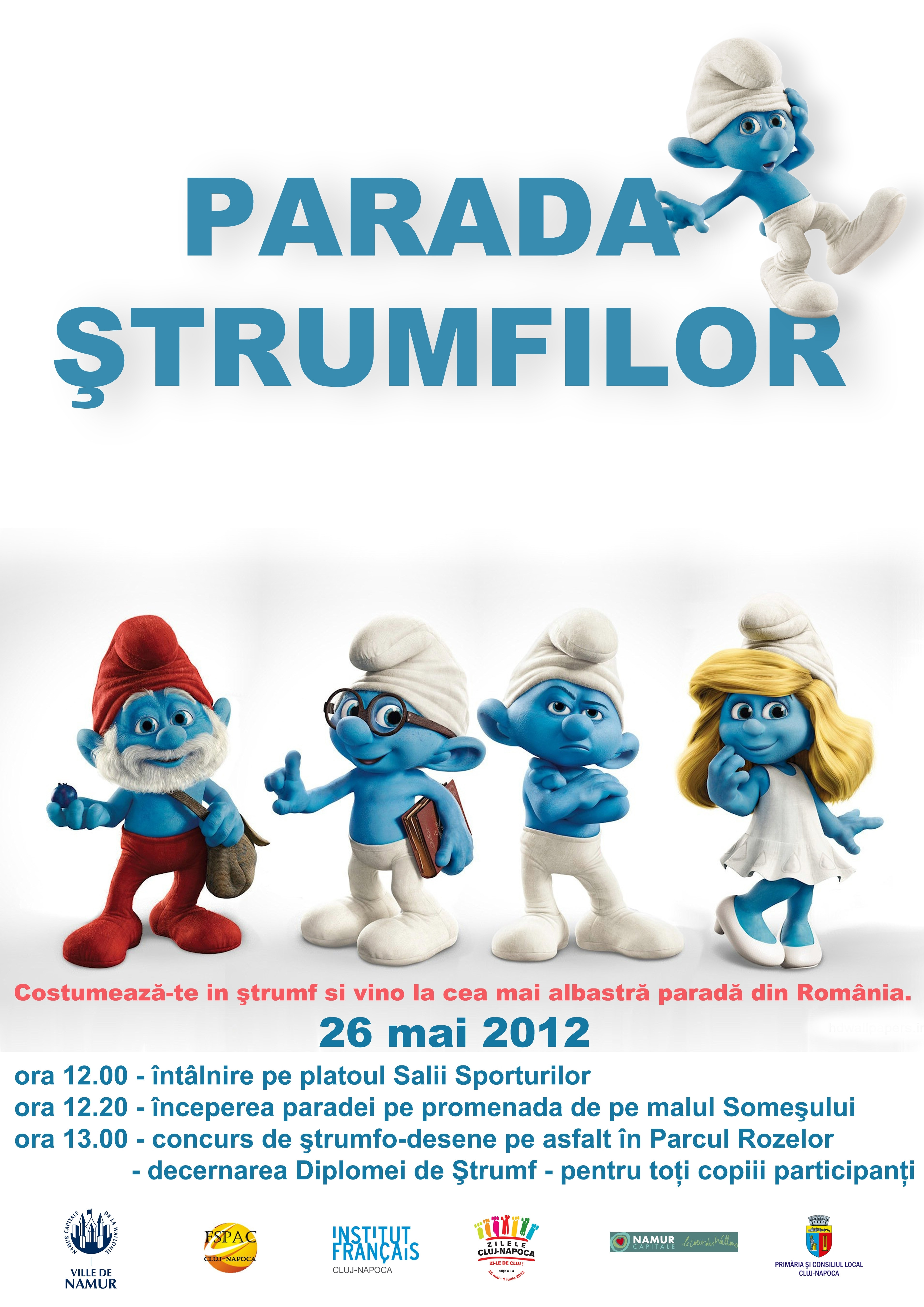 Strumfii isi dau intalnire pe platoul Salii Sporturilor din Cluj-Napoca