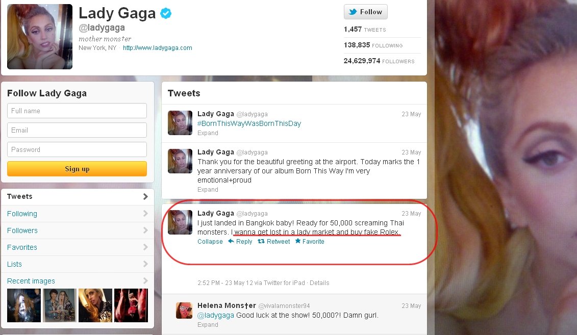 gaga twitt