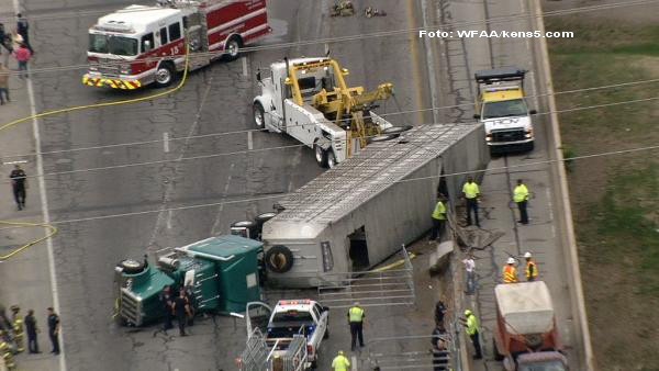 Un accident rutier in Dallas a transformat o autostrada intr-o arena de RODEO. Zeci de vite pe sosea