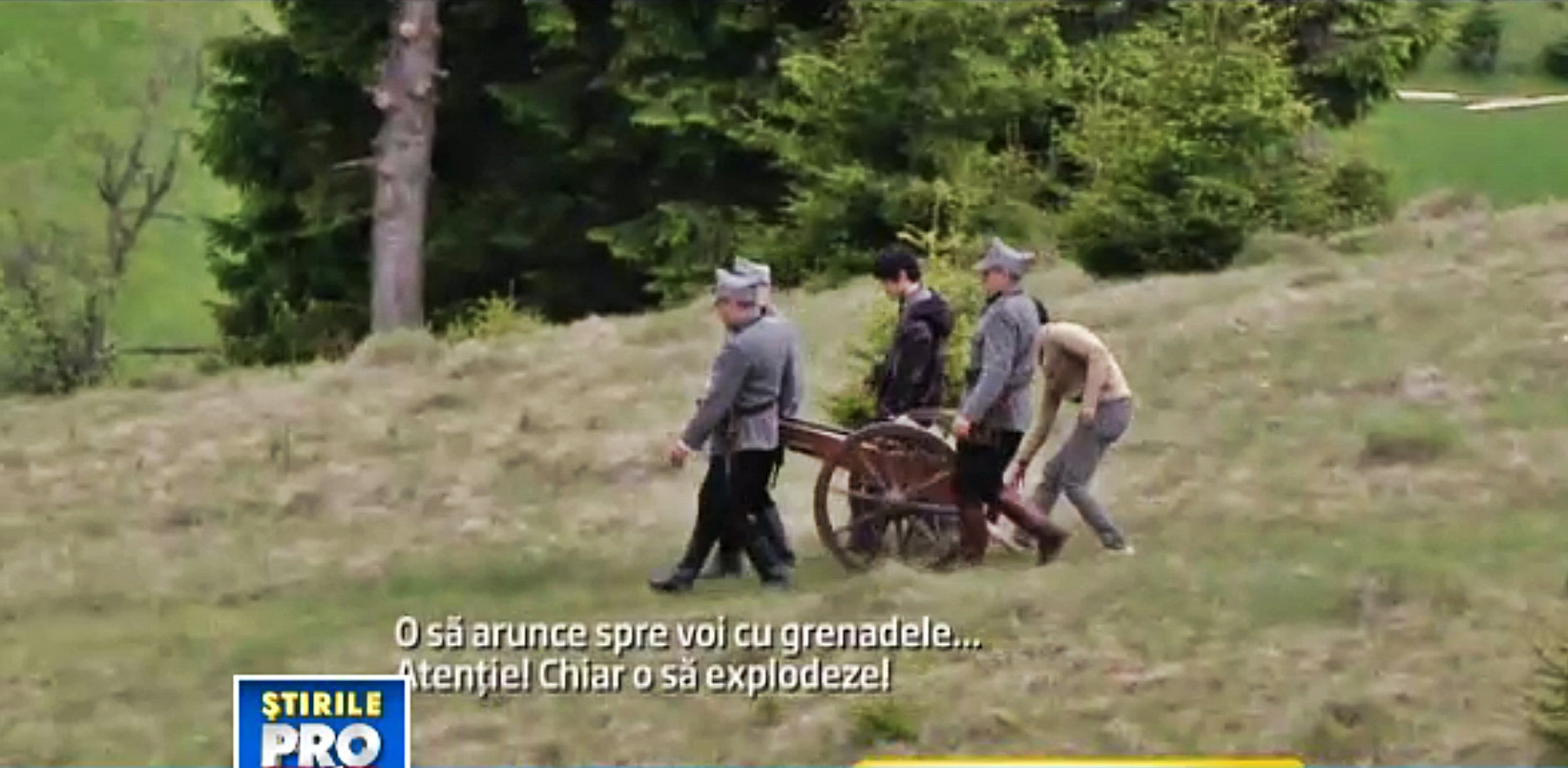 Ranit grav la reconstituirea unor scene de razboi. Un tun i-a sfartecat mana dreapta unui austriac