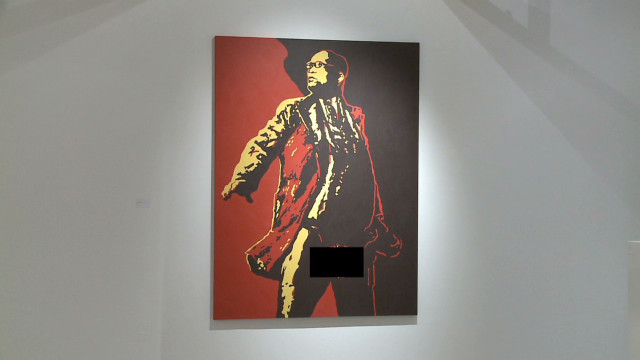 Portretul unui presedinte cu organele la vedere. Artistul a primit amenintari cu moartea. VIDEO