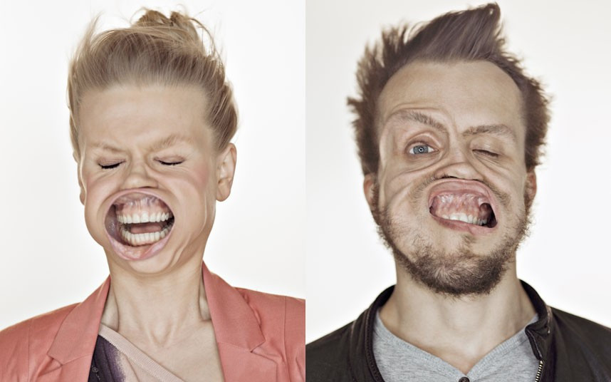 Blow Job: Vezi cum arata niste portrete sub un jet puternic de aer! GALERIE FOTO