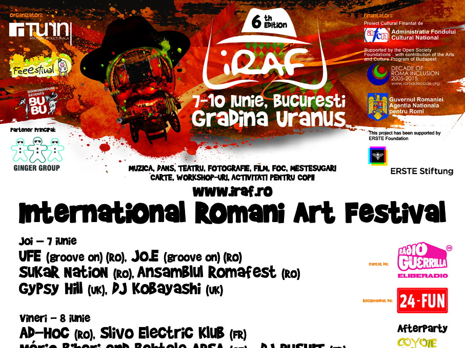 IRAF 2012. International Romani Art Festival: Gradina Uranus din Bucuresti, 7 – 10 iunie 2012