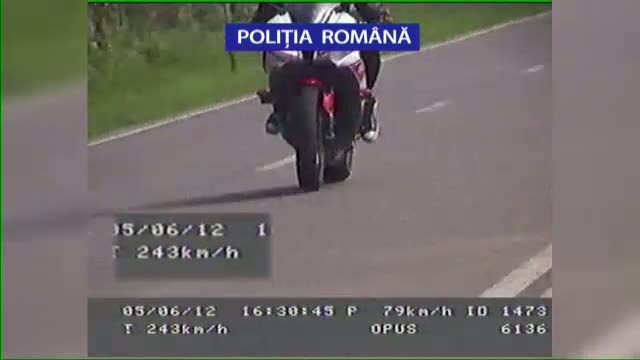 VIDEO. Motociclist prins cu 243 km/h, in apropiere de statiunea Neptun
