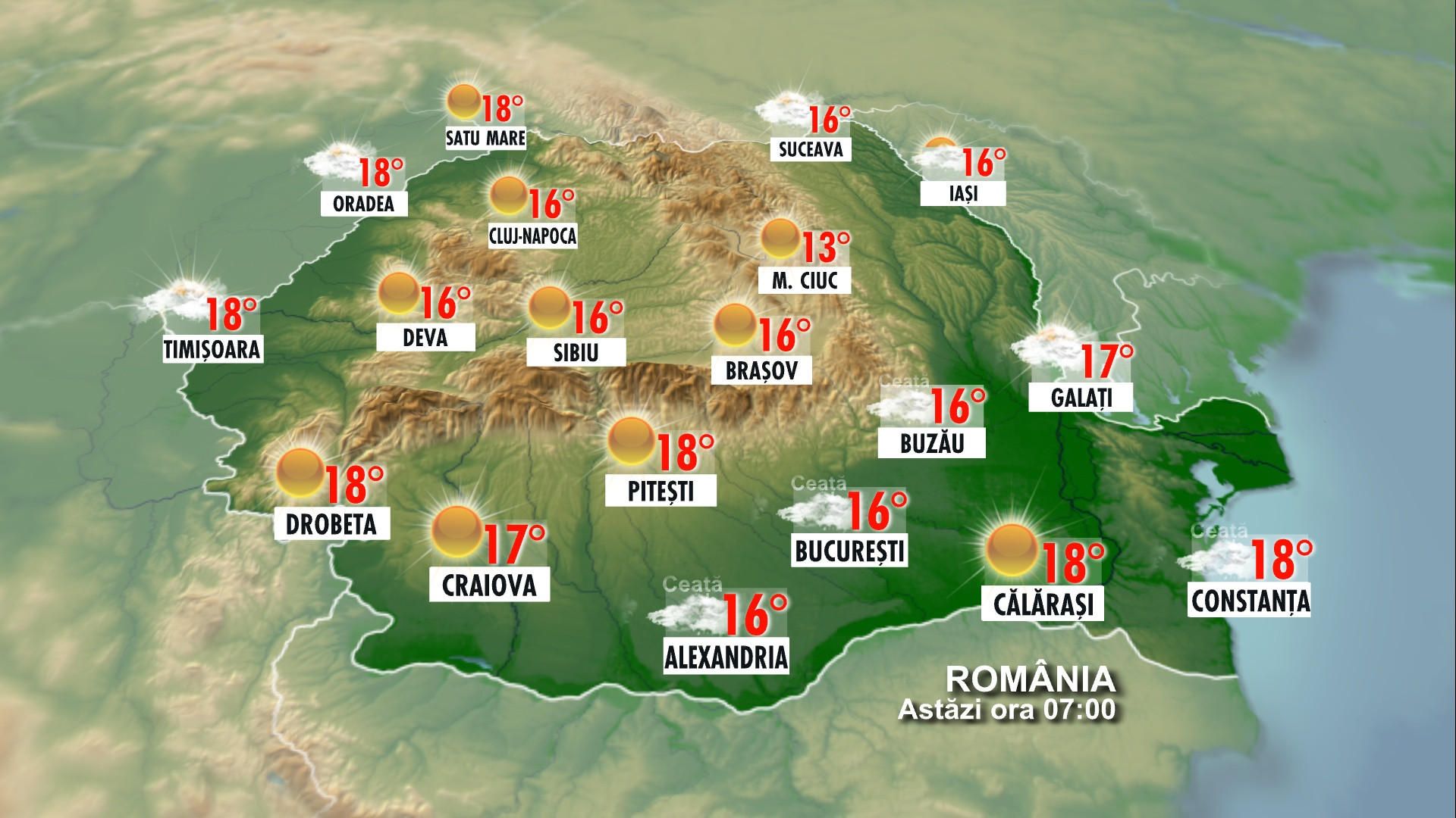 Afla cum e vremea in Romania din ora in ora
