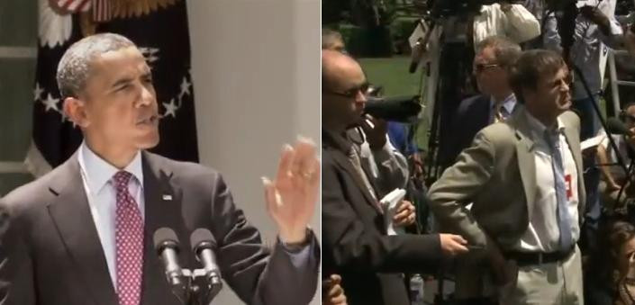 Video. Barack Obama si-a iesit din fire, dupa ce un jurnalist l-a intrerupt in timpul unui discurs