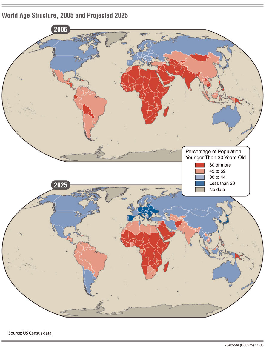 GRAFIC:Europa imbatraneste rapid.Cati tineri cu varste de pana in 30 ani va mai avea Romania in 2025