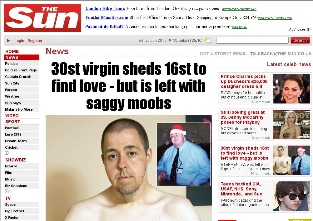 Un barbat de 32 de ani a slabit 100 de kg pentru a-si gasi jumatatea. Ce problema are insa acum