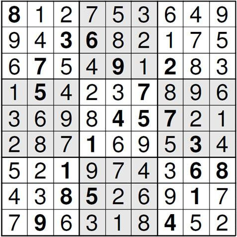 cea mai grea grila Sudoku, rezolvare