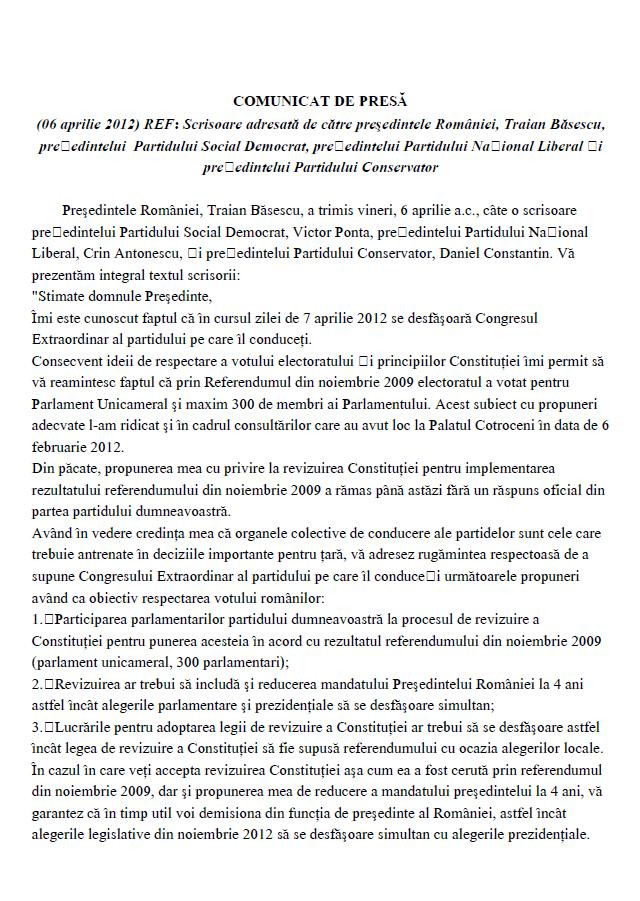 Video. Basescu i-a dat lui Ponta un dosar cu promisiunea de DEMISIE, daca se schimba Constitutia