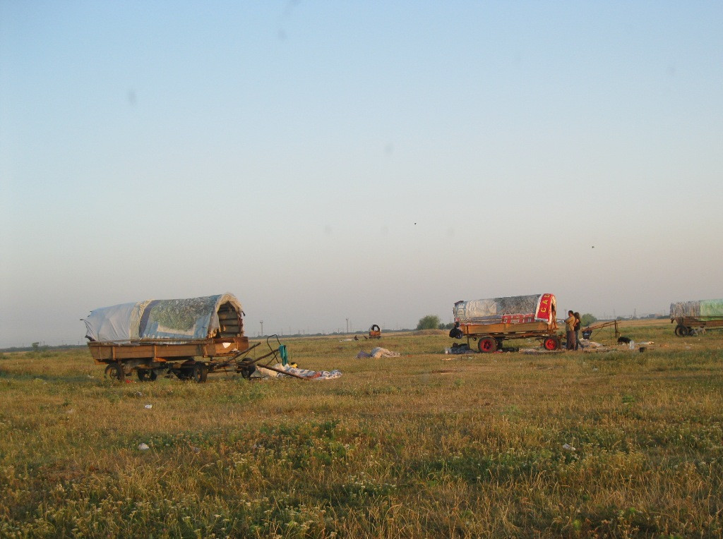 Zeci de colibe improvizate la marginea orasului Oradea au fost demolate astazi de politisti