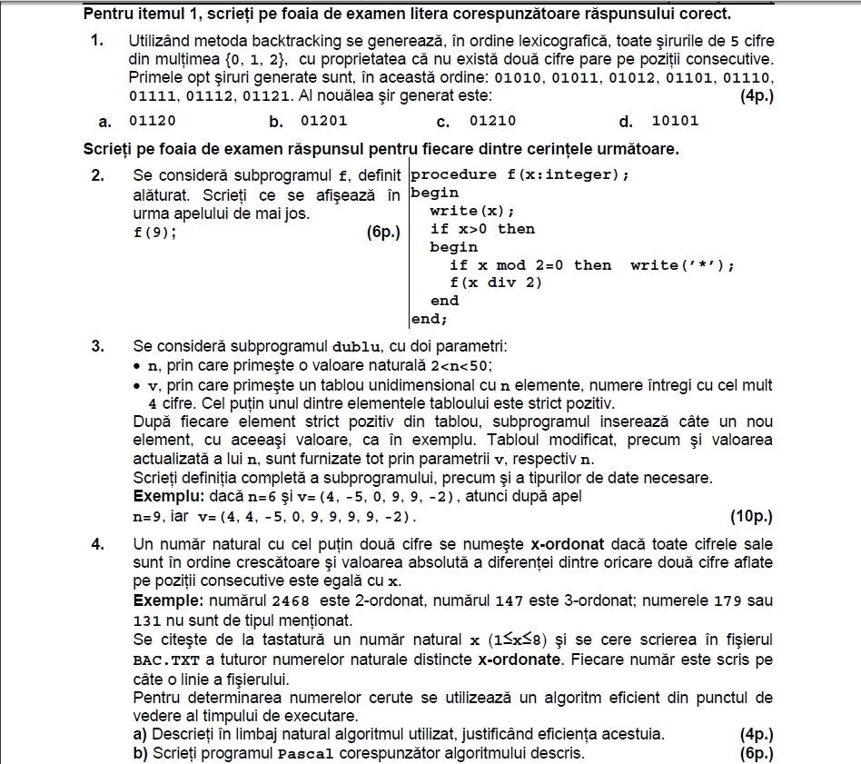 Subiecte informatica