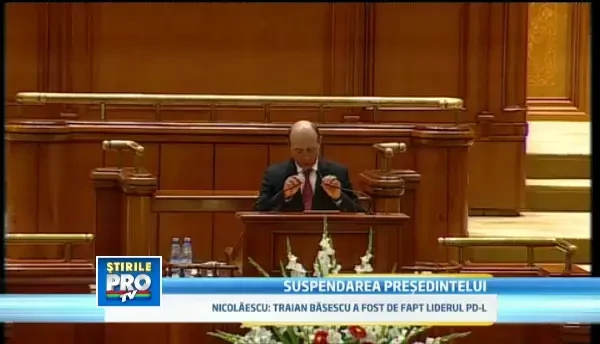 Discursul lui Traian Basescu in Parlament