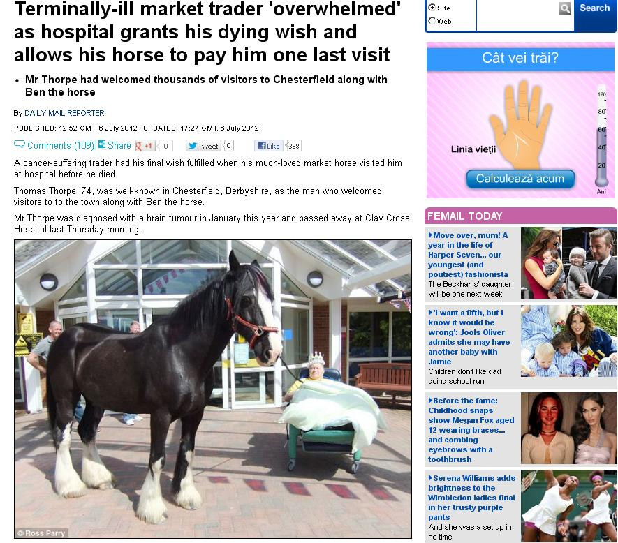 Medicii au crezut ca e o gluma cand au auzit asta. Ce le-a cerut un om aflat pe patul de moarte