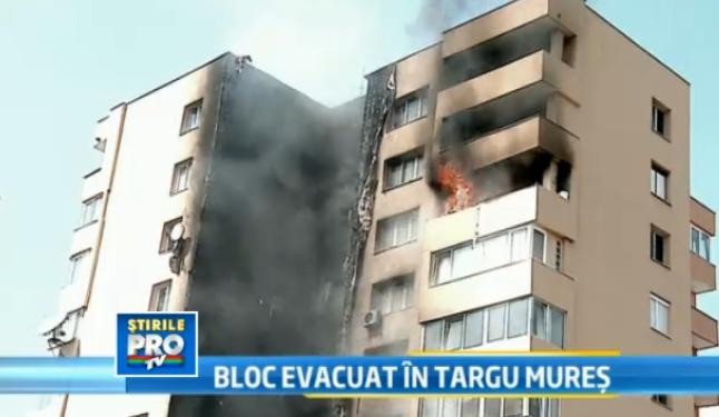 Ajutor pentru locatarii blocului din incendiu