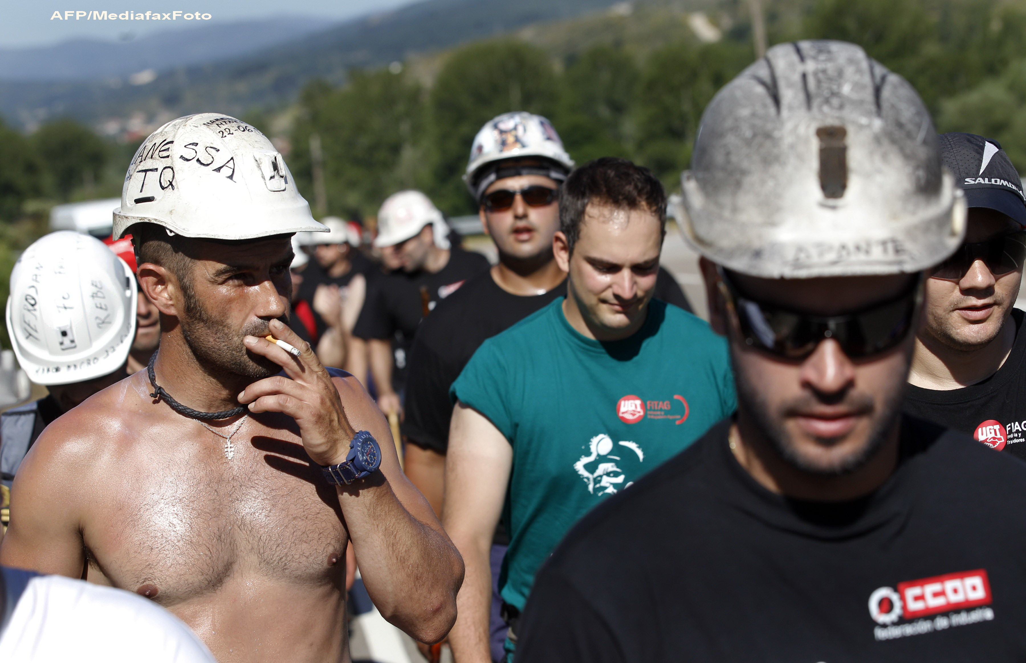 Criza in Spania. MINERII au intrat in Madrid ca sa protesteze fata de masurile Guvernului