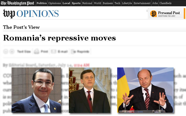 Washington Post: "Mutarile represive ale Romaniei. Vor descoperi ca nu exista solutie usoara"