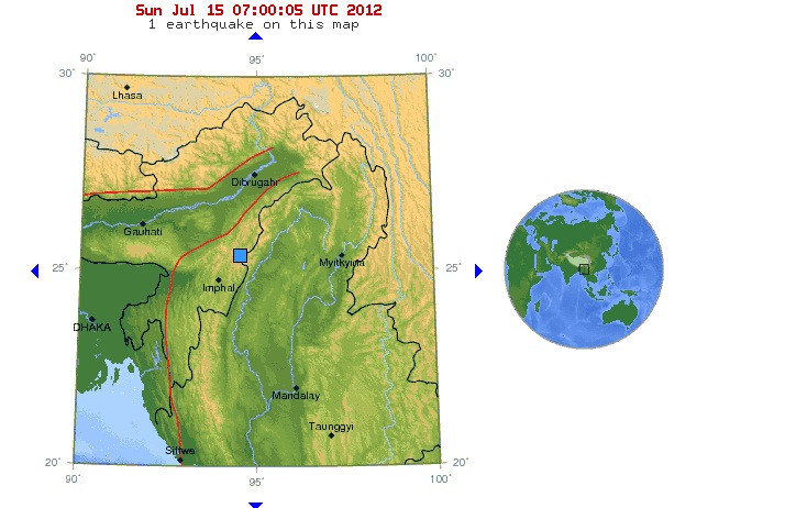 S-a "scuturat" granita dintre India si Myanmar. Cutremur cu magnitudinea de 5,6