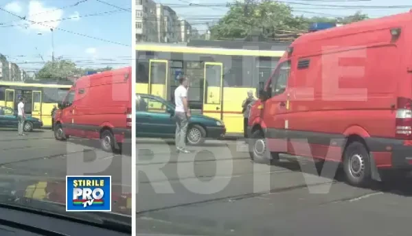 Un accident s-a produs in cartierul Rahova, doua tramvaie au fost implicate