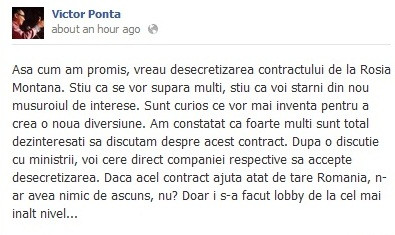 Victor Ponta Facebook