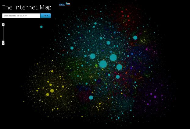 Asa arata Internetul. Fotografia care cuprinde 350.000 de site-uri