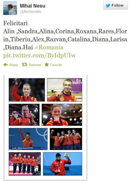Mesajul induiosator al lui Nesu pe Twitter! Vezi randurile care i-au facut sa planga si pe sportivii romani de la Olimpiada!