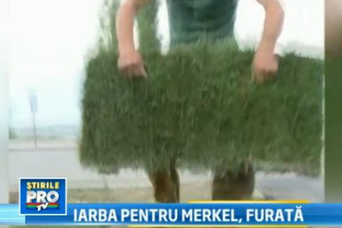 La Chisinau s-a furat covorul de iarba care trebuia sa o impresioneze pe Angela Merkel