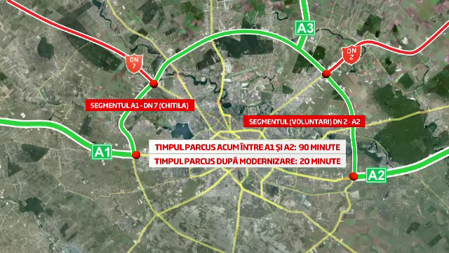 Centura dubla pentru Capitala, gata pe hartie peste un an. 42 mil. €, valoarea contractului