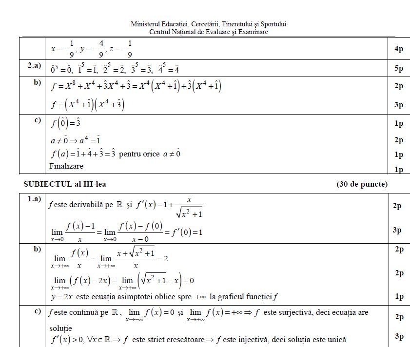 Barem Matematica