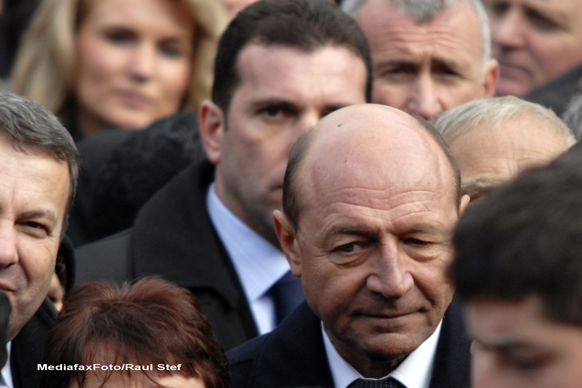 Traian Basescu participa la funeraliile sotiei lui Gheorghe Flutur, la Gura Humorului