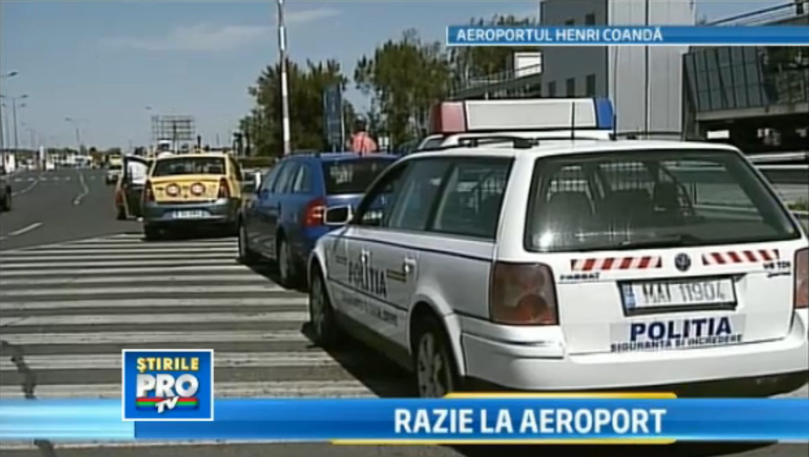 Razie la aeroportul Henri Coanda. Politistii au verificat toate taxiurile care preiau ilegal clienti
