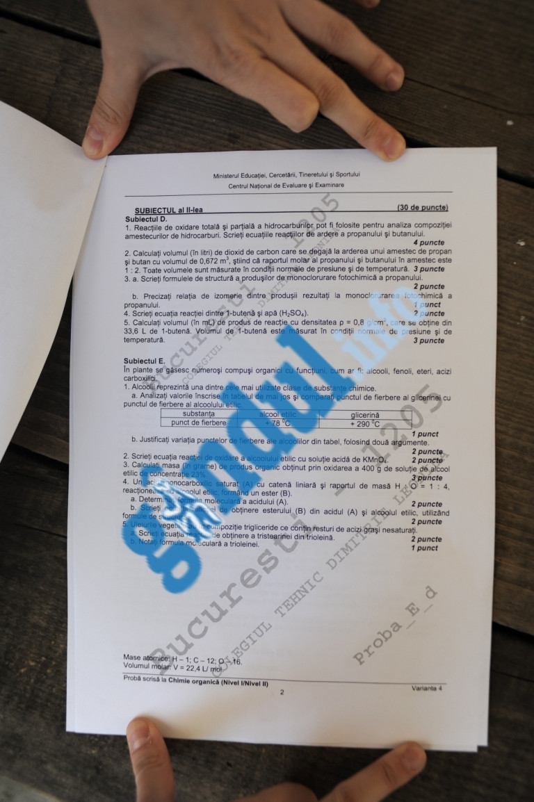 Subiecte chimie organica