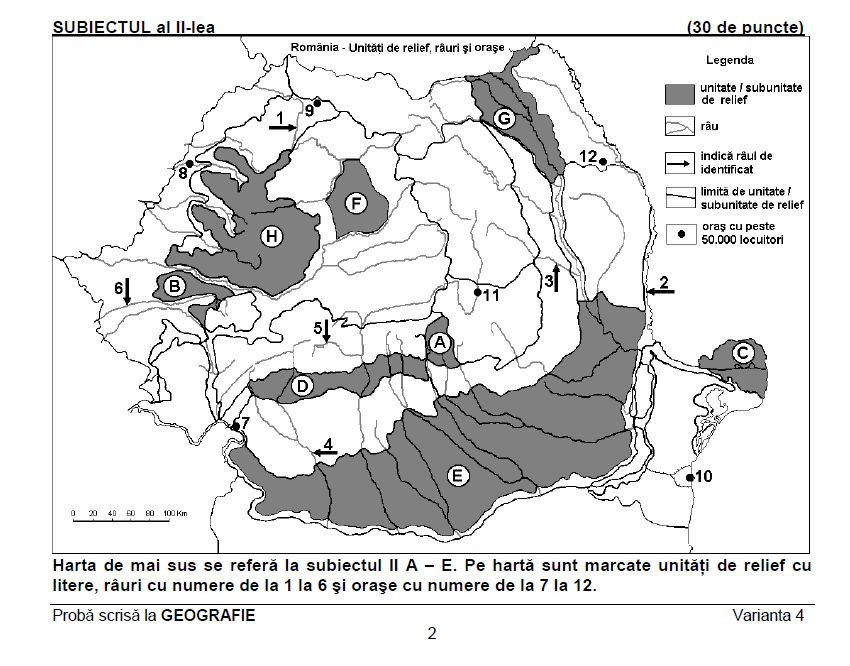 Subiecte geografie