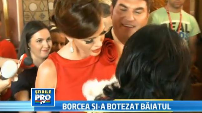 Sarbatoare in familia Borcea. Alina a plans, iar Gigi Becali a fost nas la botezul copilului lor