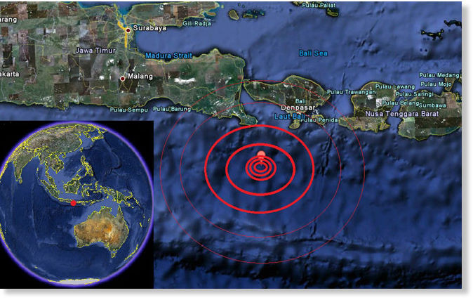 Cutremur cu magnitudinea de 6,4 pe insula indoneziana Bali