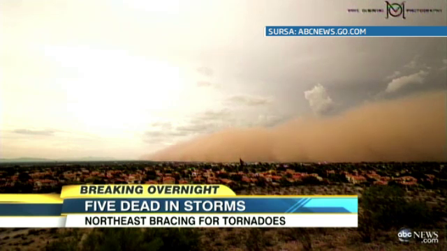 TORNADA la New York. Furtunile extrem de violente au ucis 5 persoane in Statele Unite