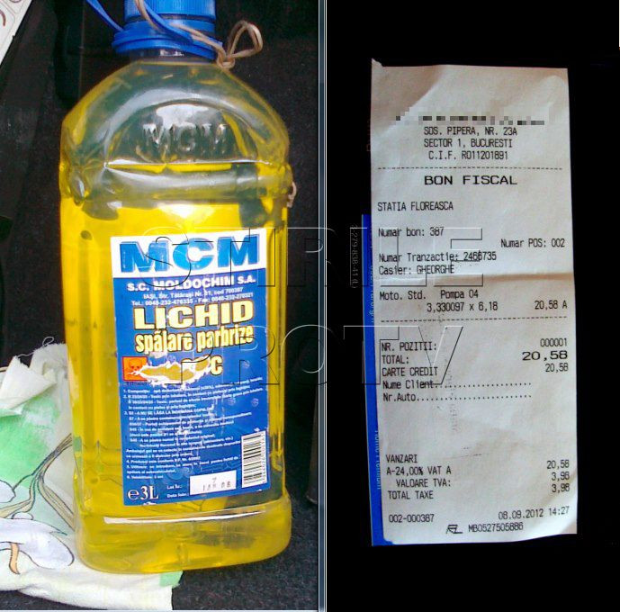 "Dovada ca suntem furati la pompa". Testul facut de un sofer roman la o benzinarie. FOTO