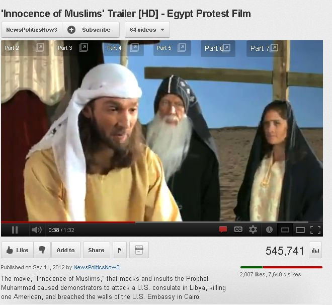 Accesul la filmul care a dus la moartea unui ambasador SUA, blocat de YouTube in Libia si Egipt