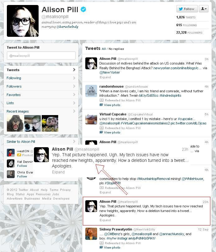 Greseala de diva. A vrut sa stearga poza cu ea dezbracata din telefon, dar a postat-o pe Twitter