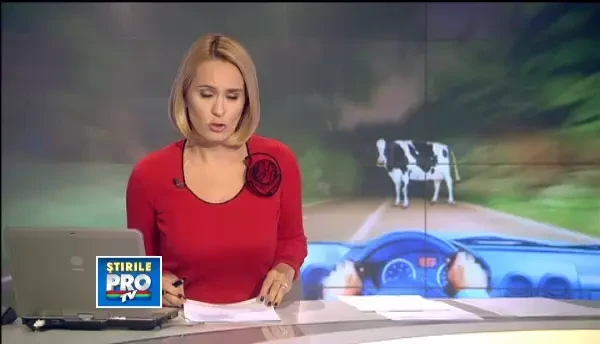 Demonstratie Titi Aur pentru ProTV. Cum scapi cu viata daca un animal iti sare in fara la 130 km/h
